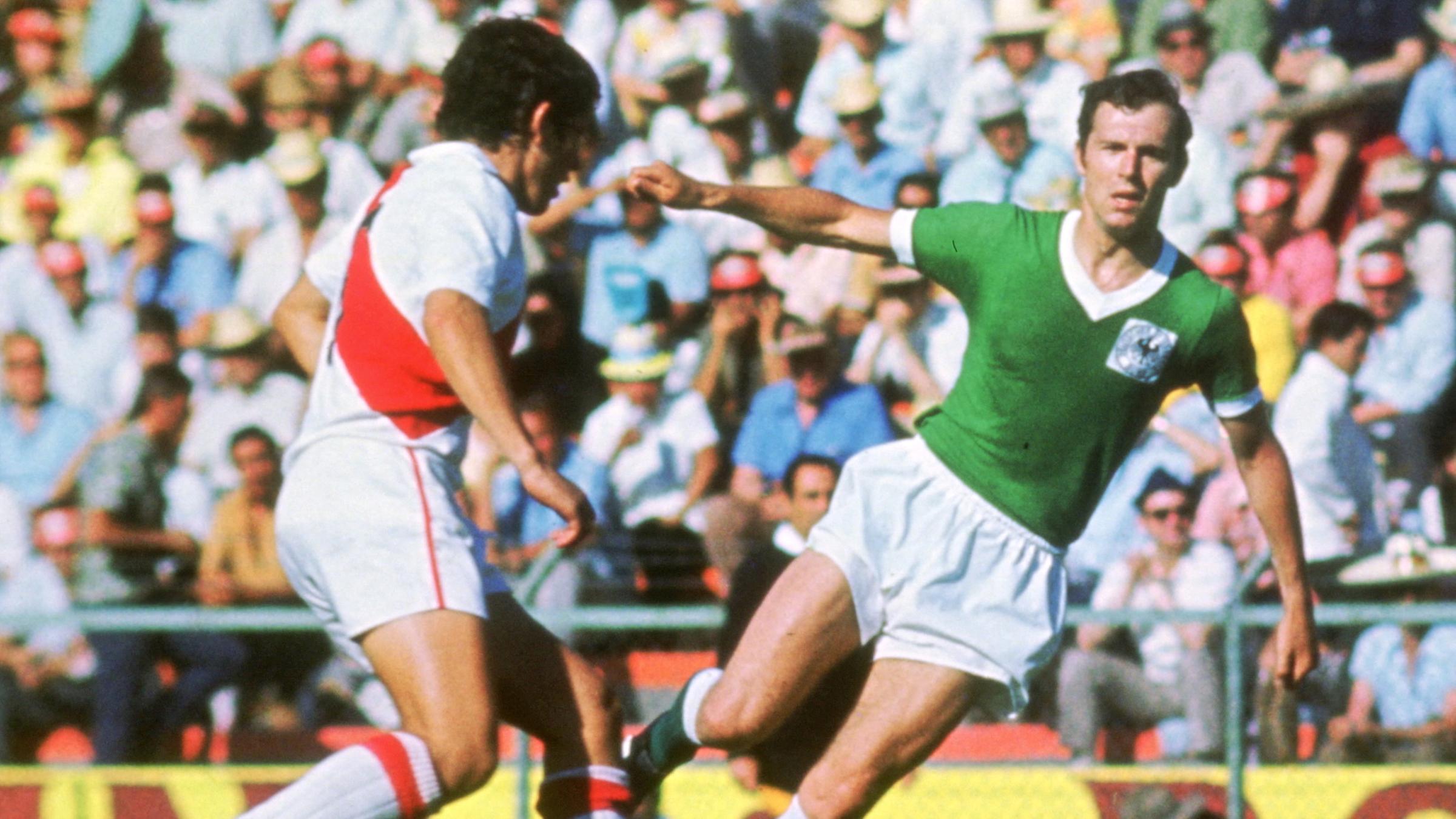 Fußball: Franz Beckenbauer bei der WM 1970.
