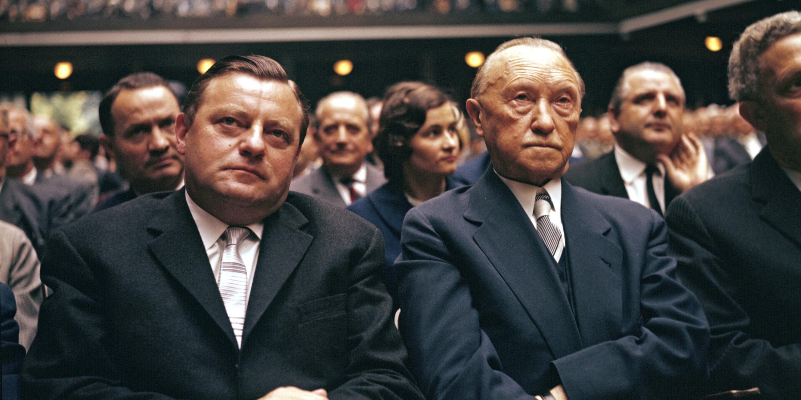 Franz-Josef Strauss und Konrad Adenauer