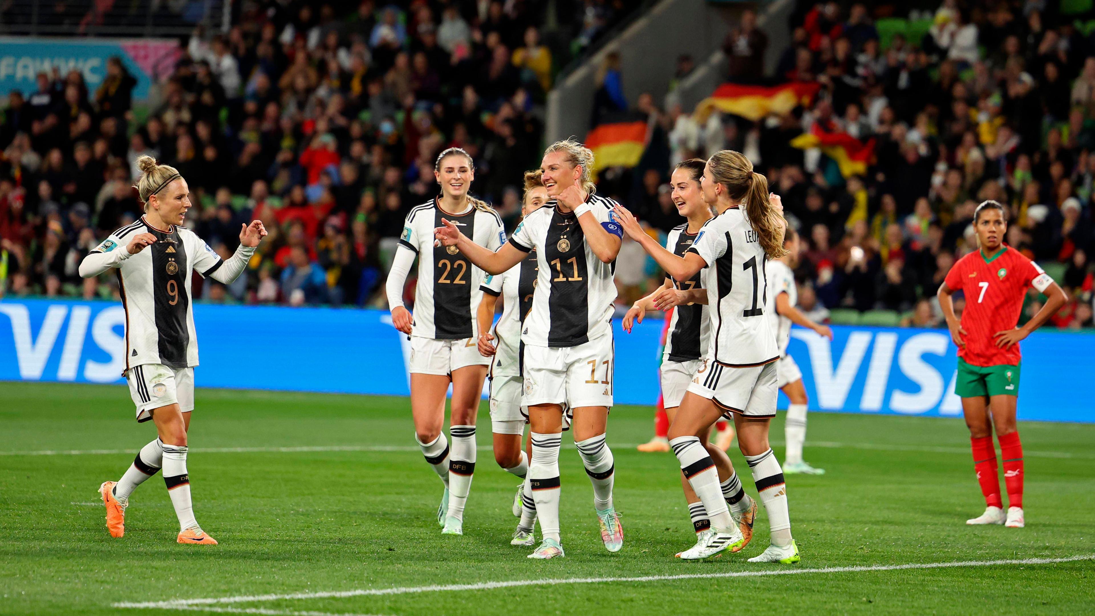 Frauen-Fußball-WM 2023: Deutschland - Marokko: Jubel über den Sieg
