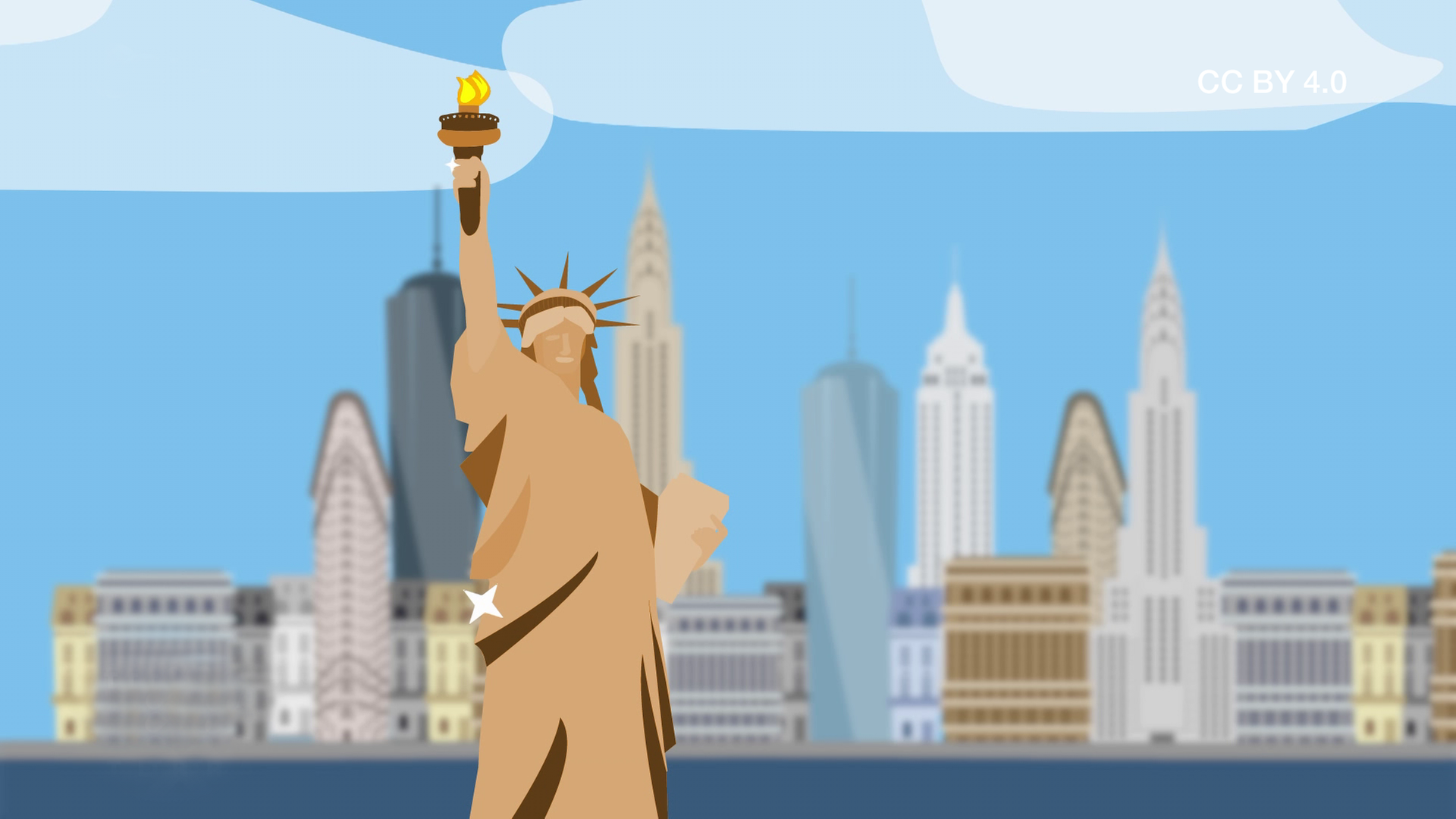 Bild für Welche Farbe hatte die New Yorker Freiheitsstatue ursprünglich?