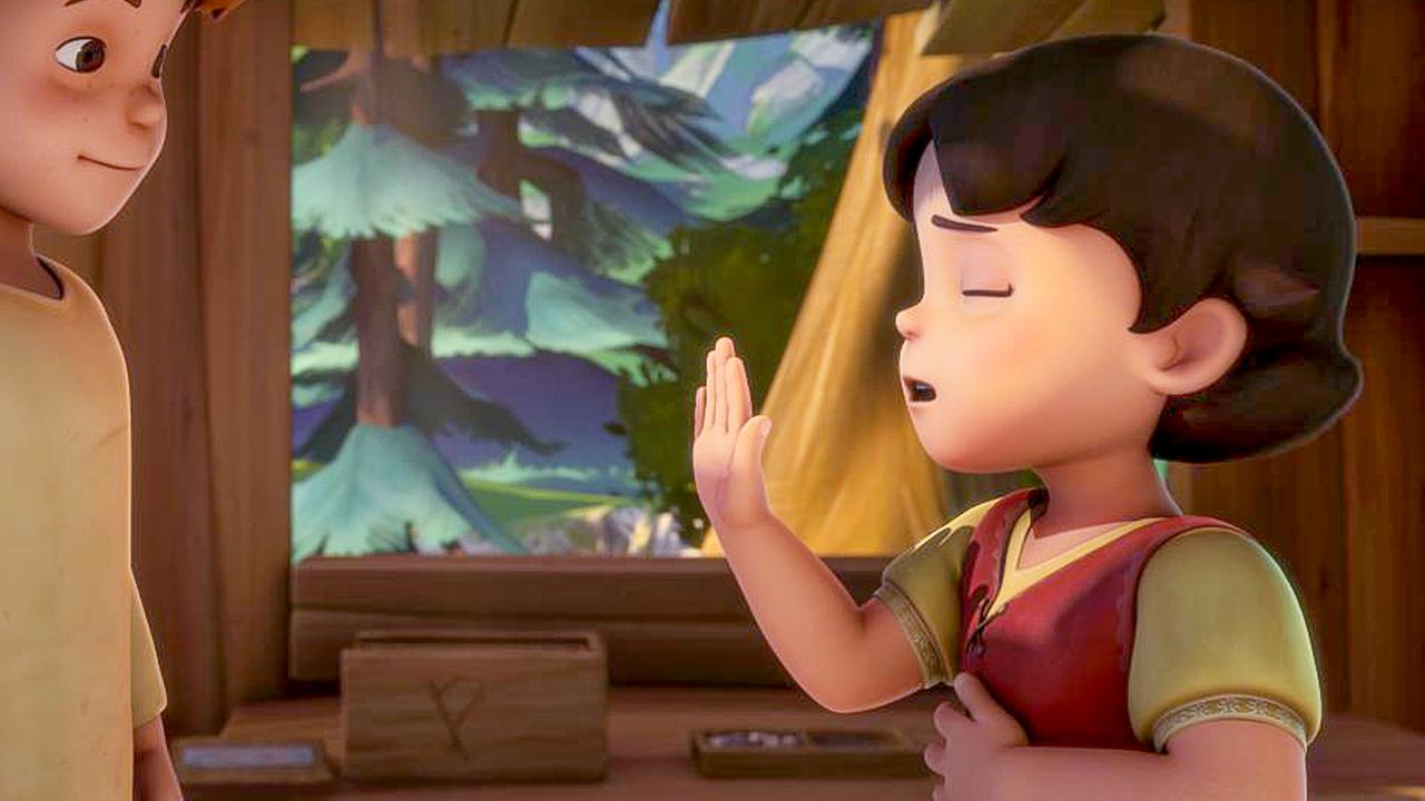 Peter und Heidi schwören sich ewige Freundschaft.