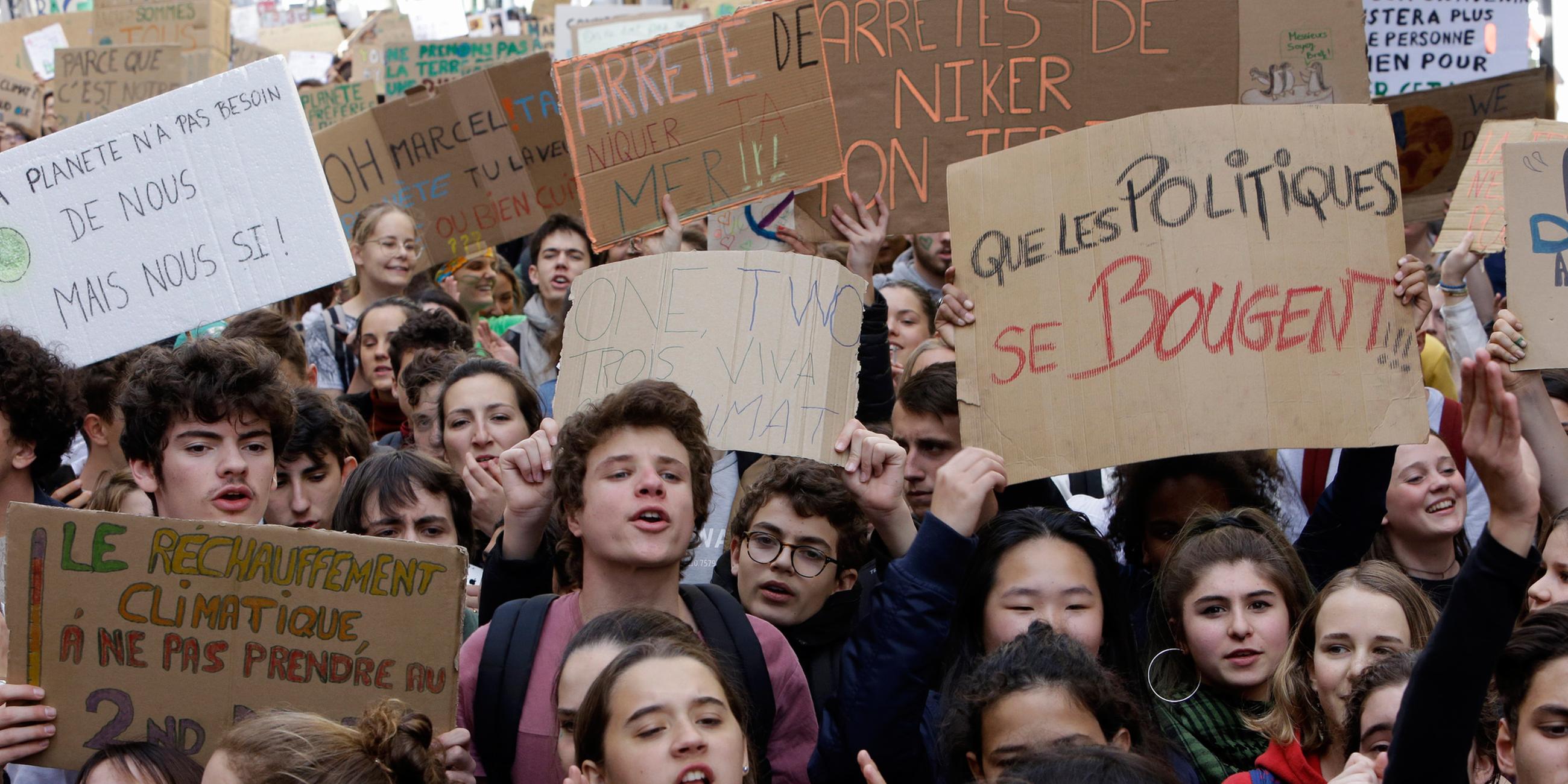 "Fridays for Future"-Demonstration in Marseille am 15.03.2019