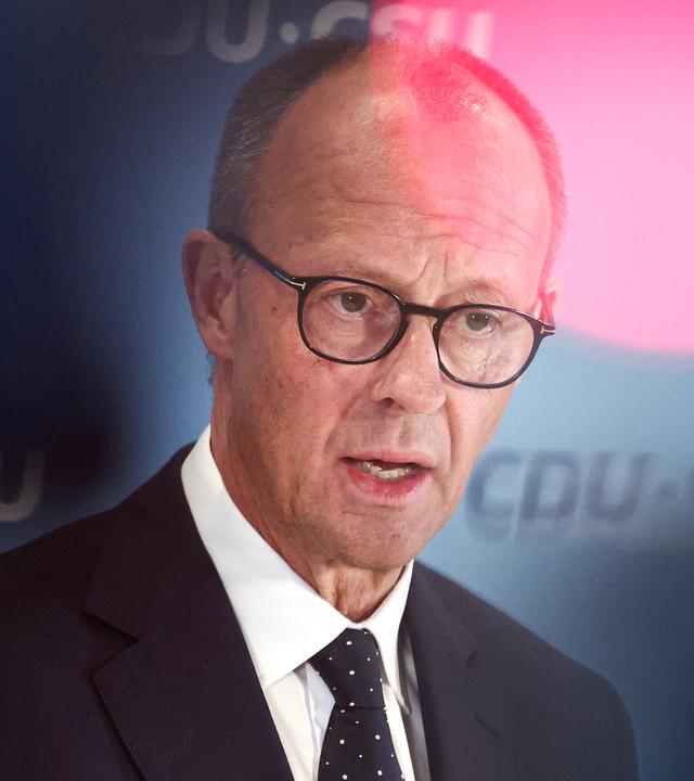 CDU-Chef Friedrich Merz, aufgenommen am 23.01.2025  in Berlin