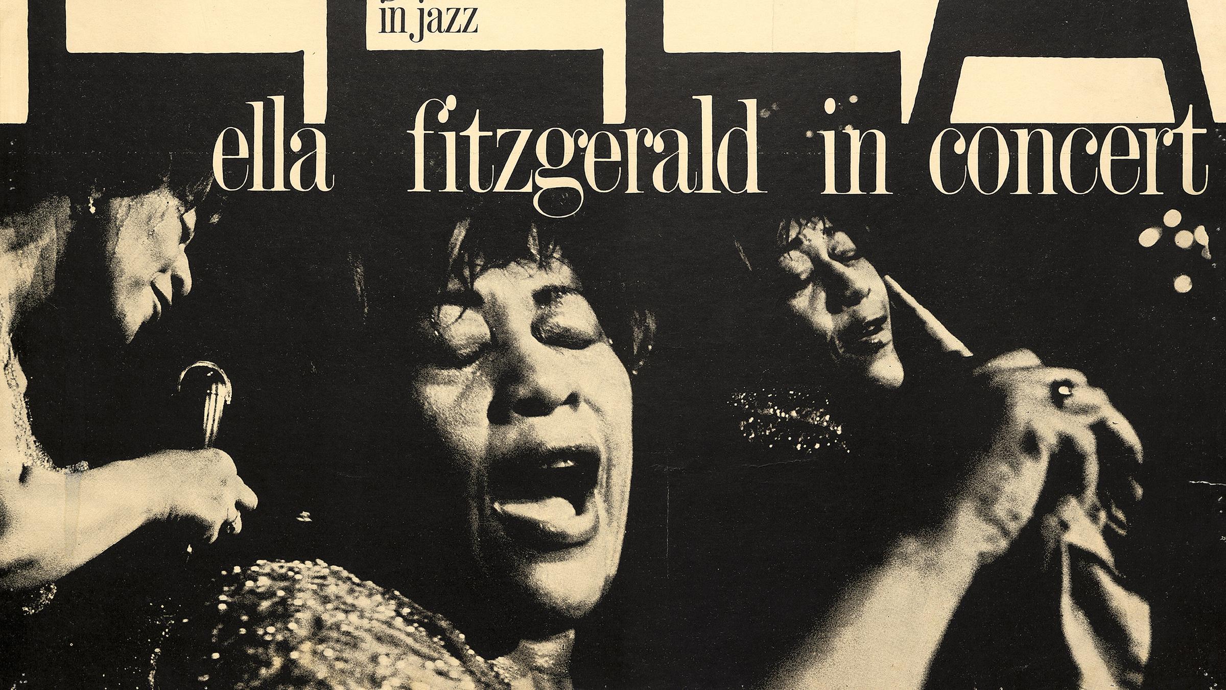 Plakat des Konzertes von Ella Fitzgerald im Januar 1967