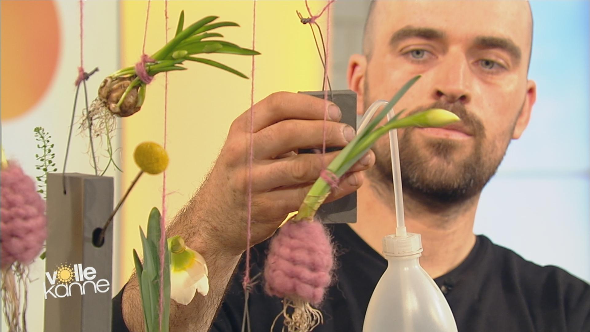 Michael Frings mit Pflanzen