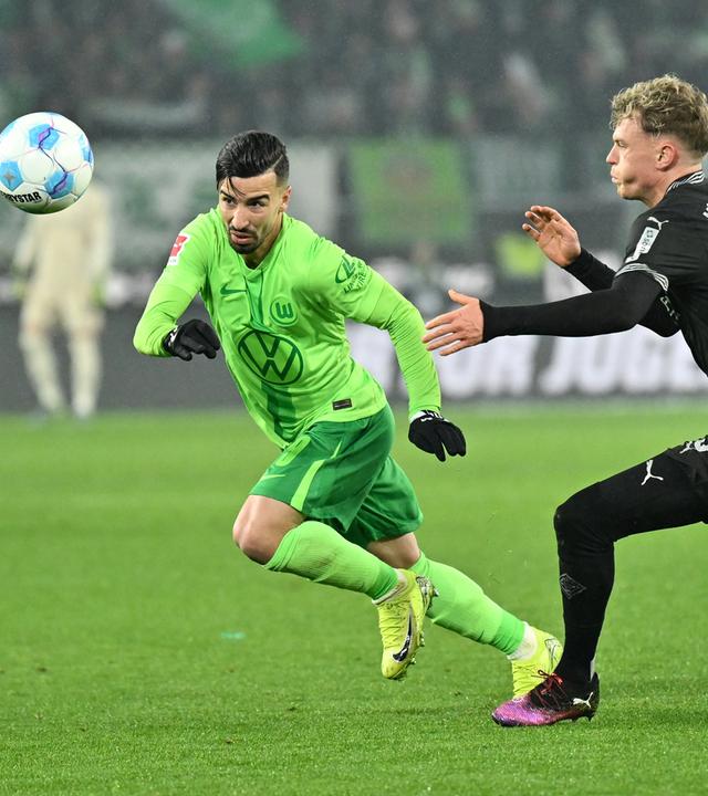 Fußball-Bundesliga: Wolfsburg - Mönchengladbach.