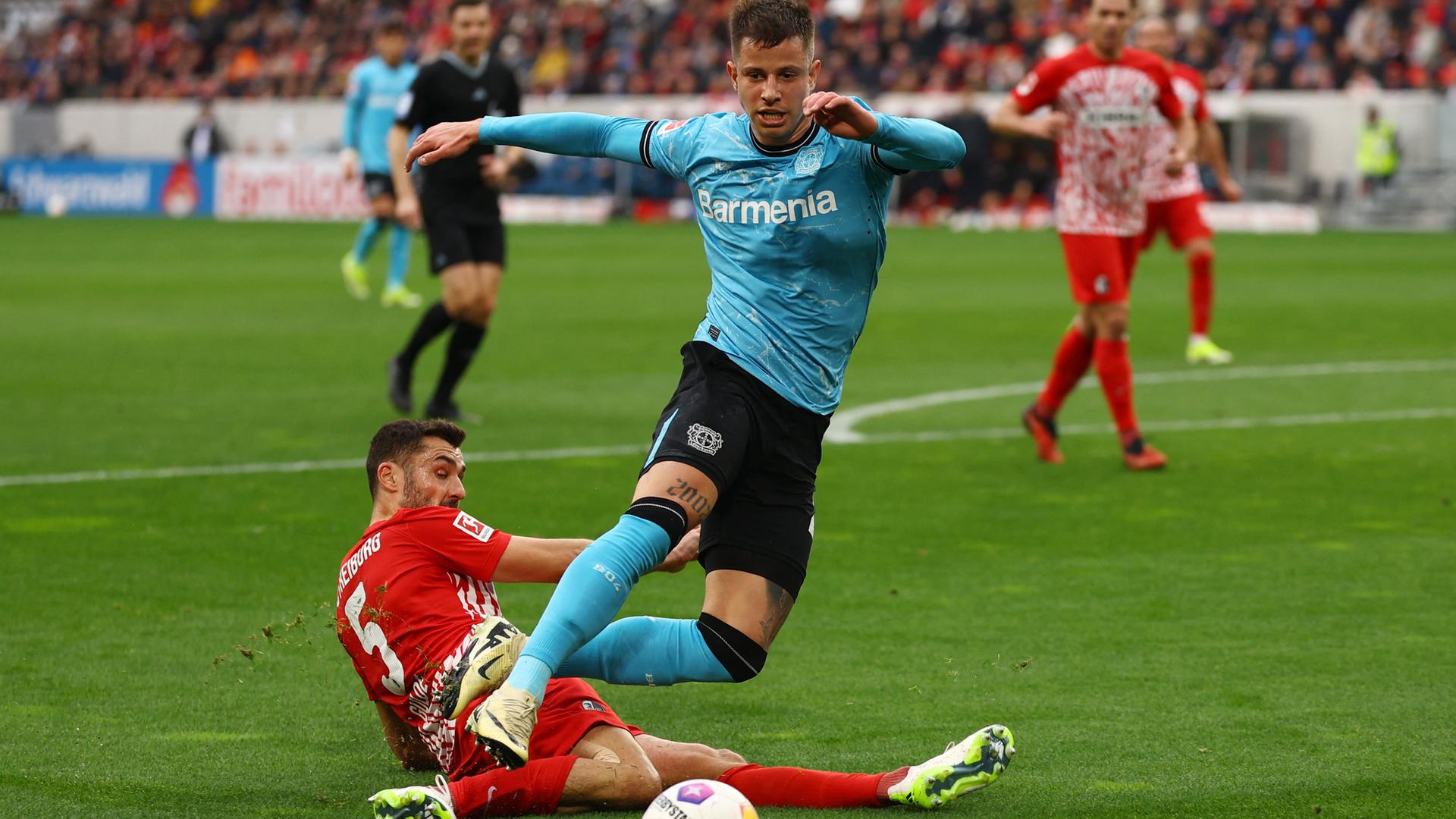 Fußball: SC Freiburg gegen Bayer Leverkusen.