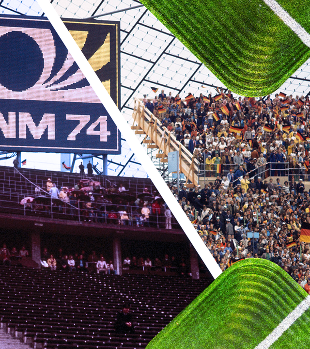 Unterschiedlich gefüllte Ränge bei der WM in Deutschland 1974