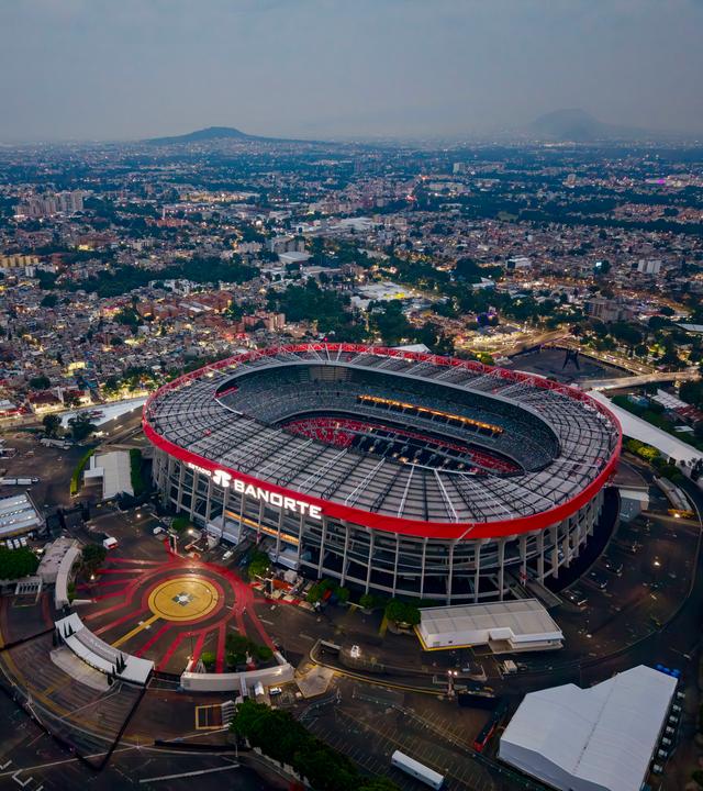 Luftaufnahme des Aztekenstadions in Mexiko City.