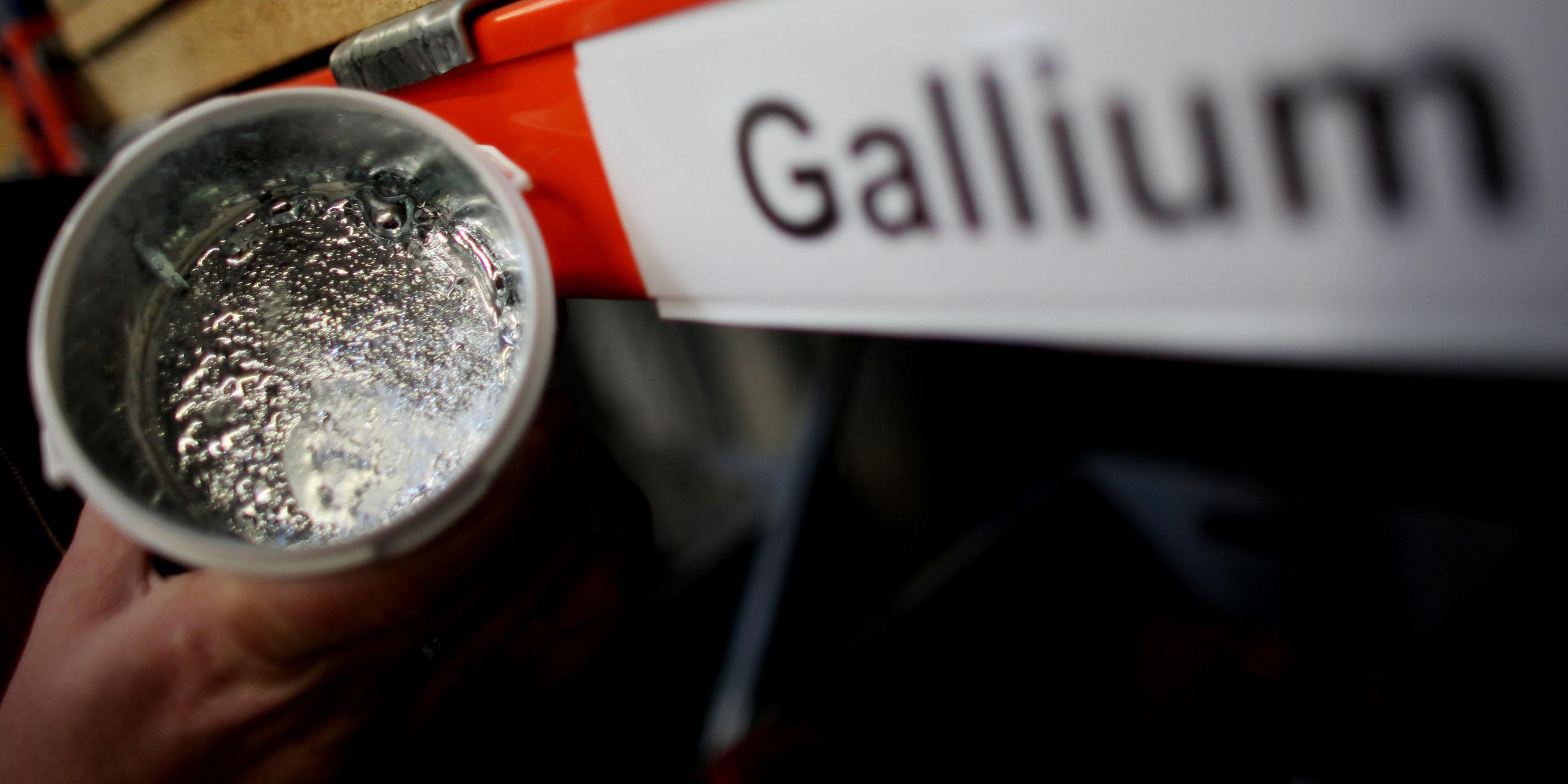 Behälter mit seltenem Metall Gallium