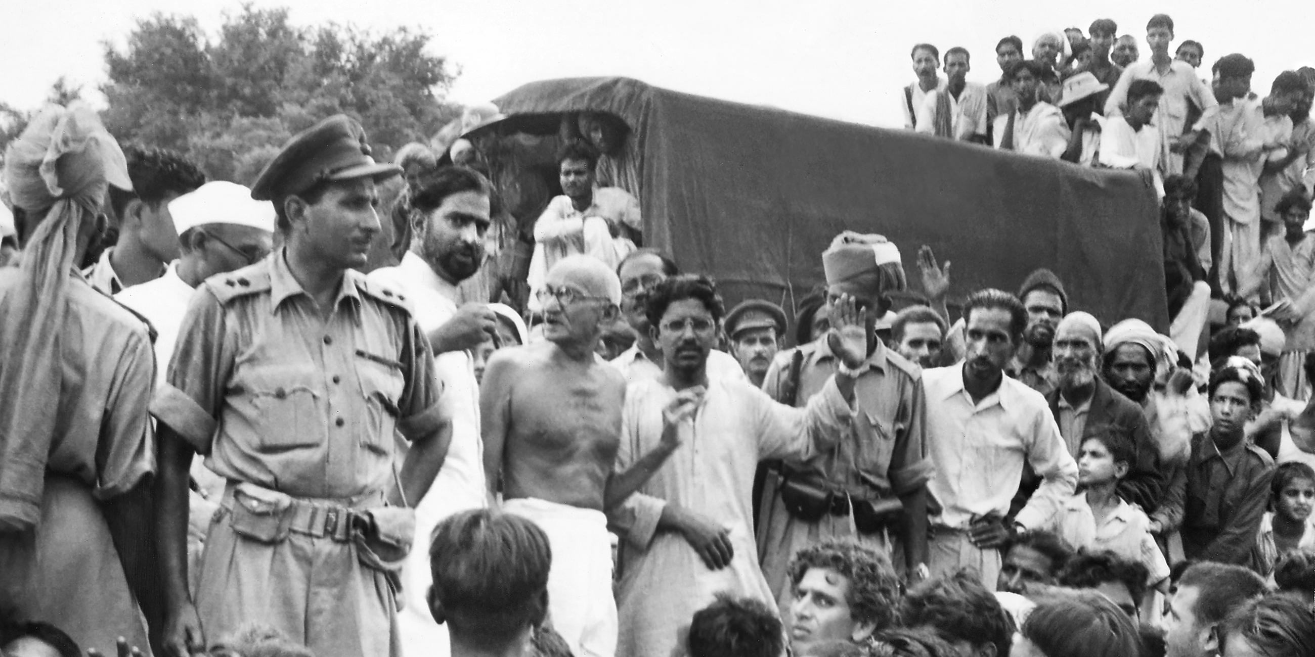 Gandhi - Muslimische Flüchtlinge - Transport nach Pakistan