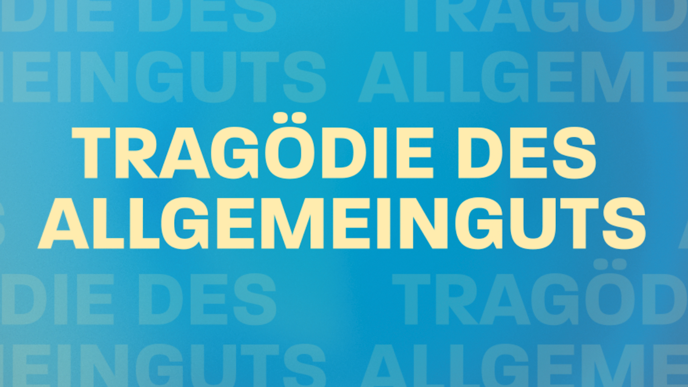 MAITHINK X - Die Show | Sendung 7 - Tragödie des Allgemeingutes