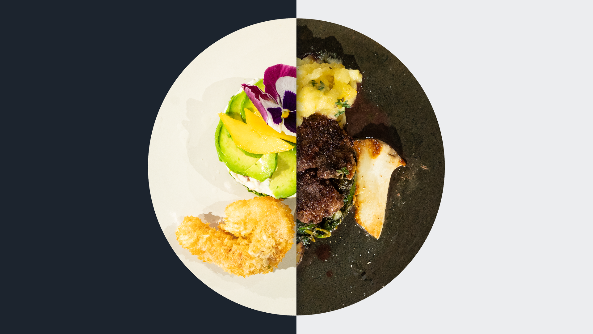 Garnelen-Frischkäse-Türmchen vs. Gebratene Entenleber