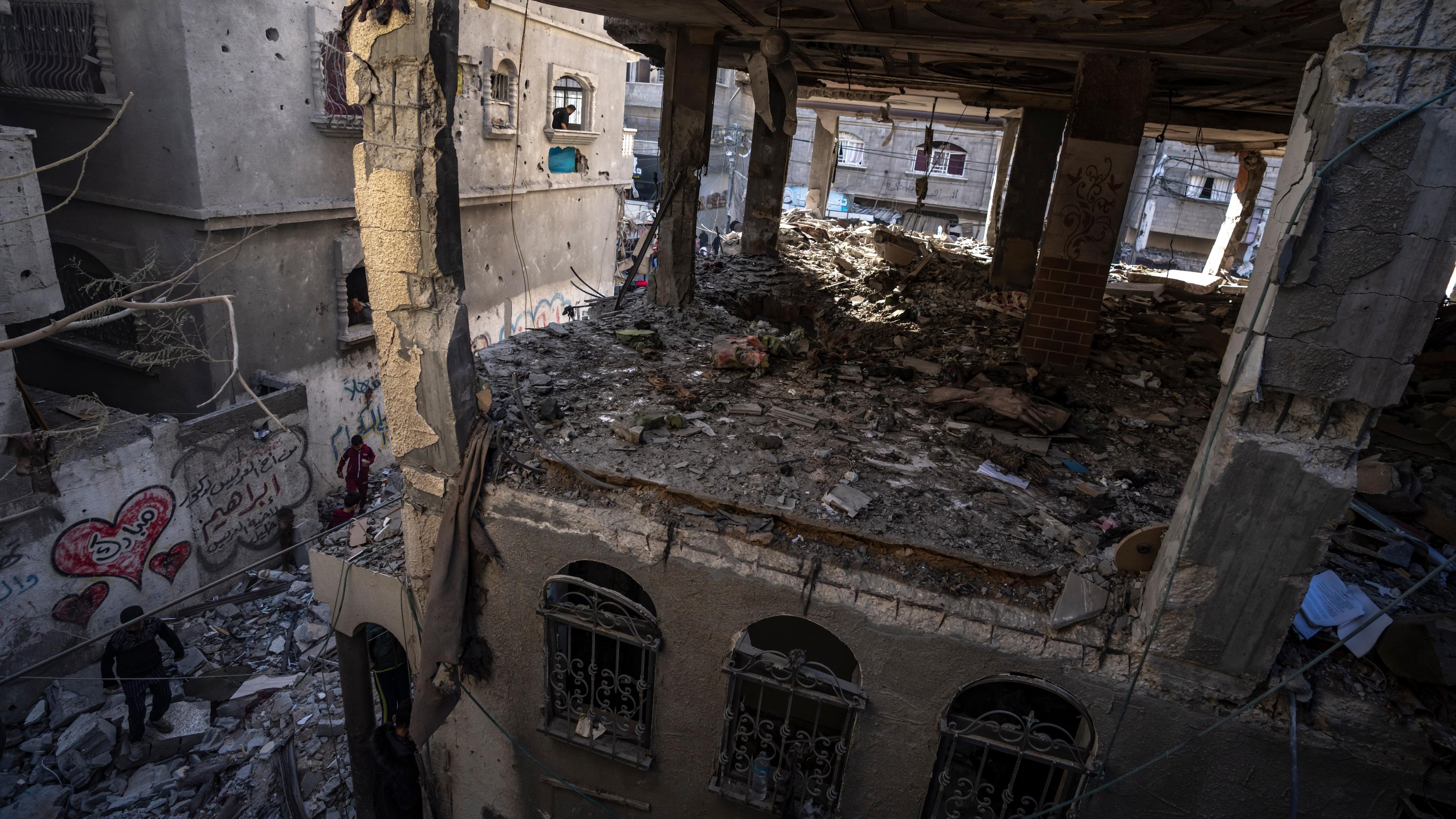 Zerstörungen in Rafah, Gazastreifen