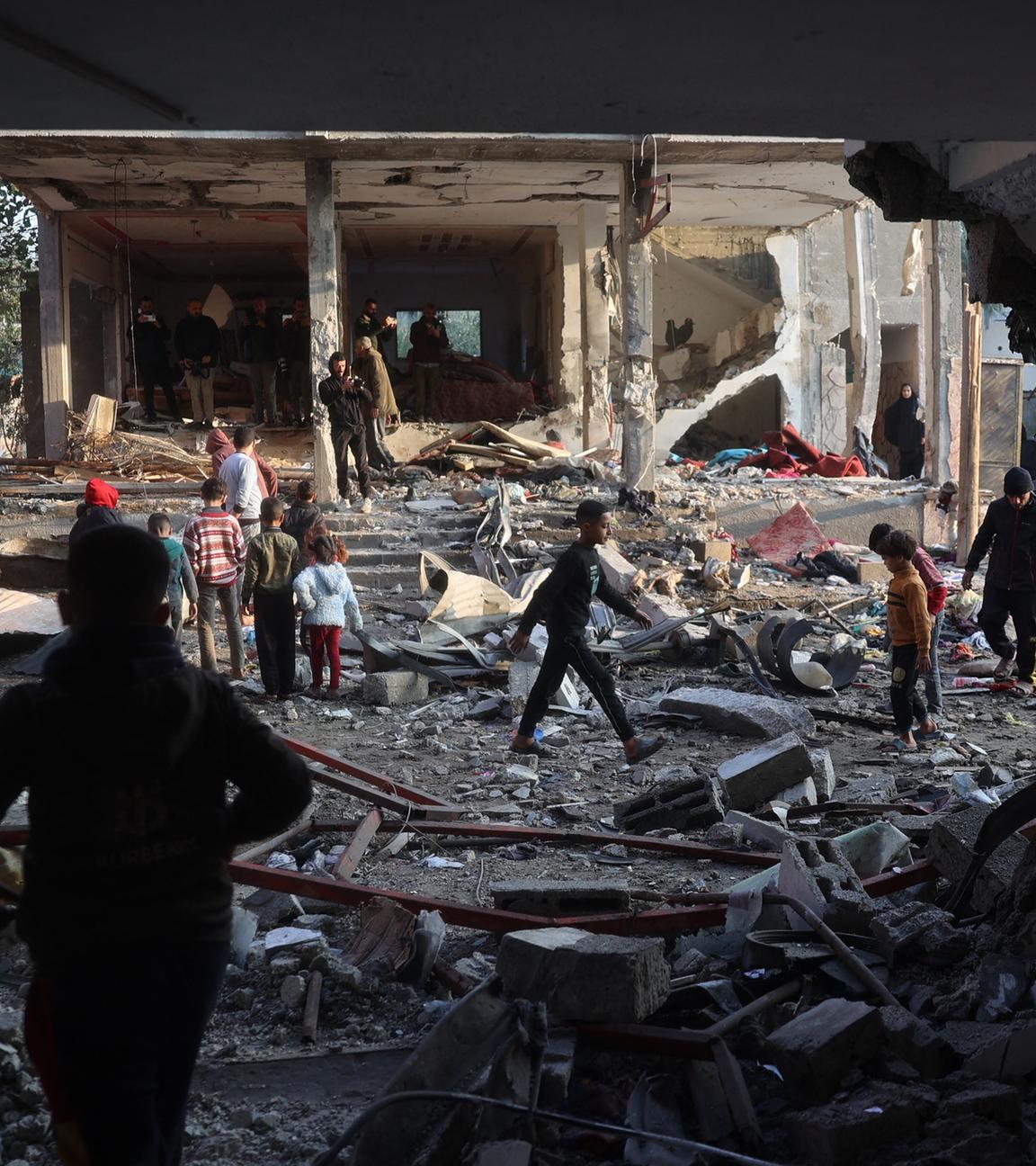 Zerstörtes Haus im Gazastreifen