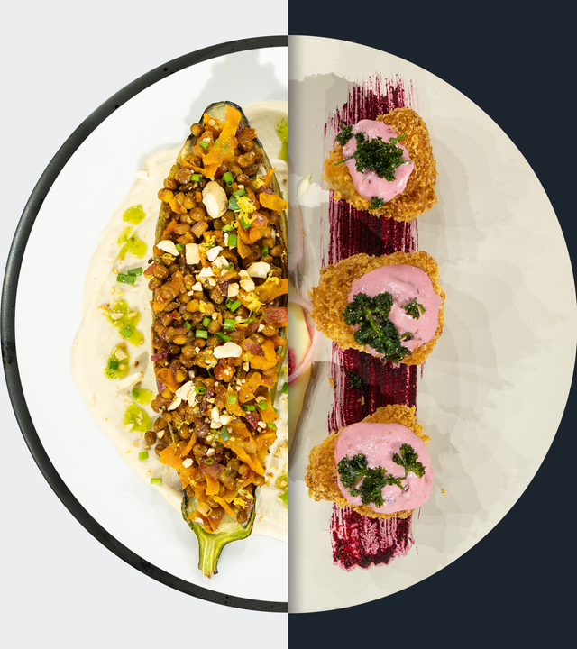 Gebackene Aubergine vs. Gebackener Camembert