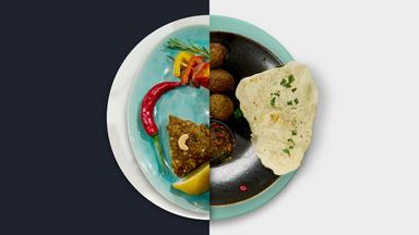 Die Küchenschlacht - Gebackene Kibbeh Mit Minz-pesto Vs. Falafel Mit Muhammara