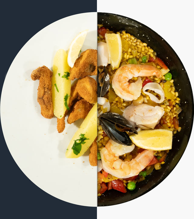 Gebackene Steinpilze vs. Paella
