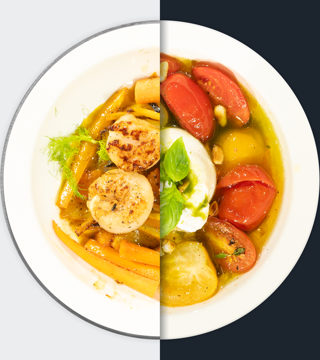 Gebratene Jakobsmuscheln vs. Cremige Burrata