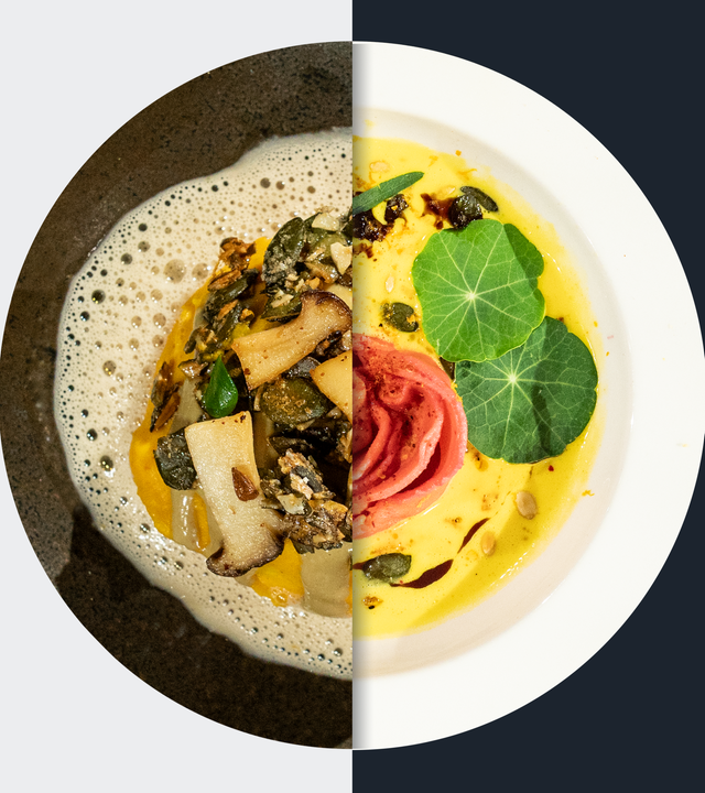 Gebratene Kräuterseitlinge vs. Pasta-Rose