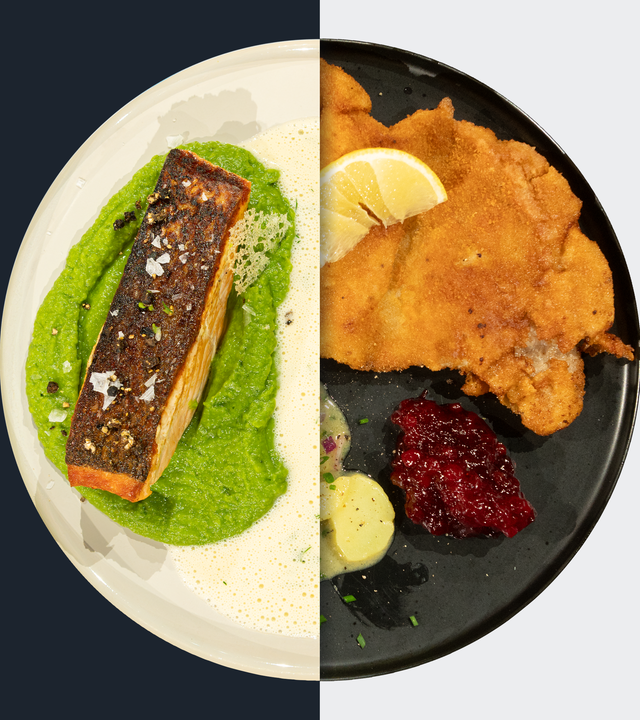 Gebratener Lachs vs. Wiener Schnitzel