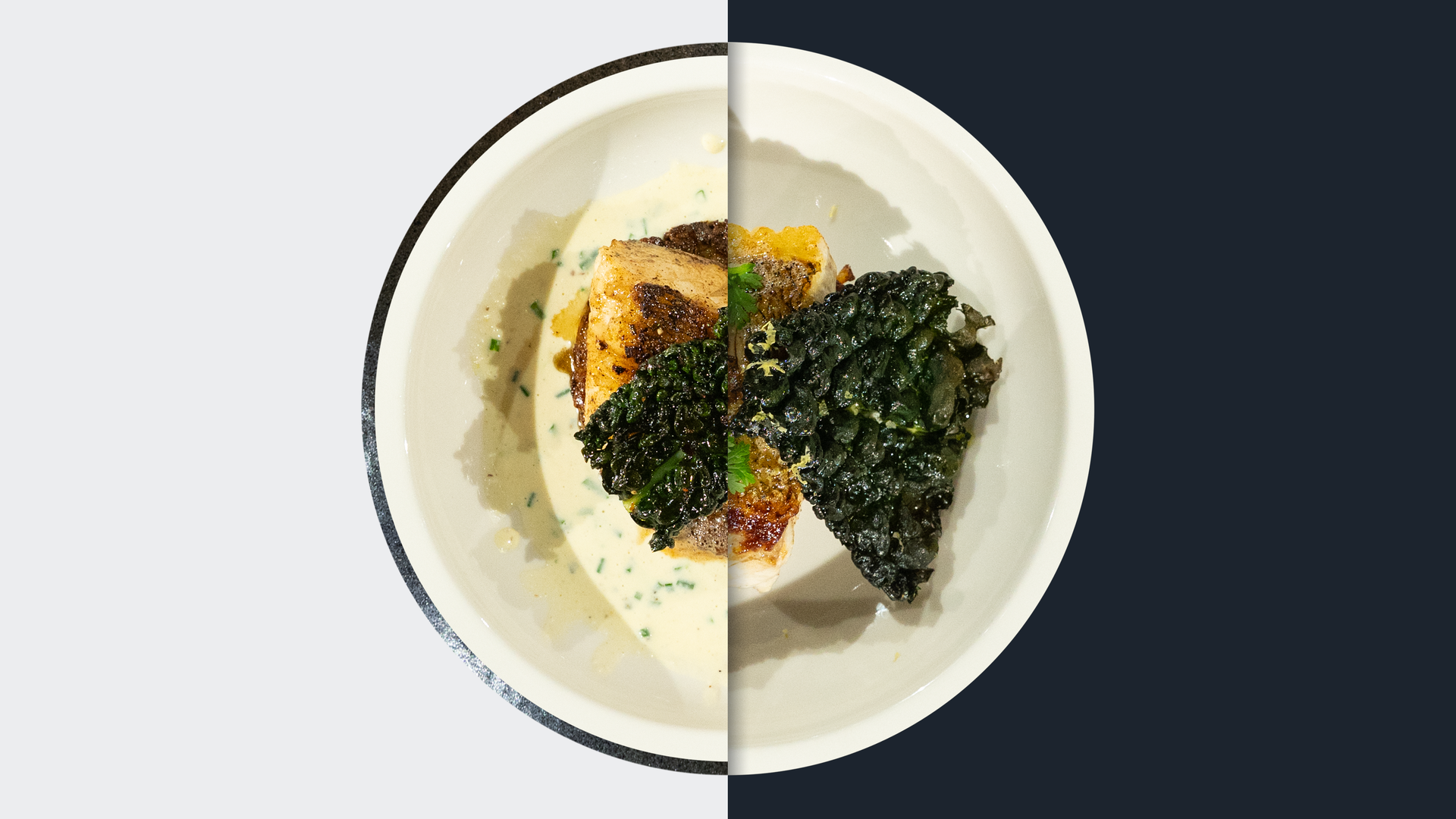 Gebratener Zander mit knusprigem Schwarzkohl