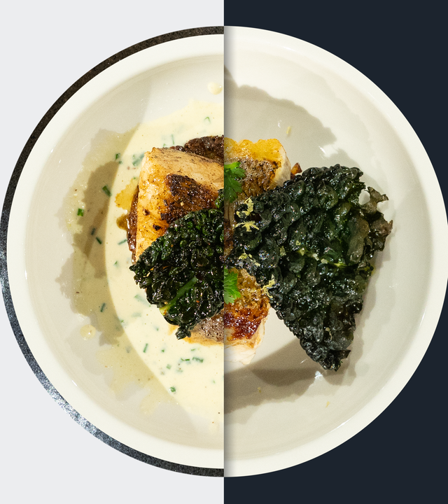 Gebratener Zander mit knusprigem Schwarzkohl