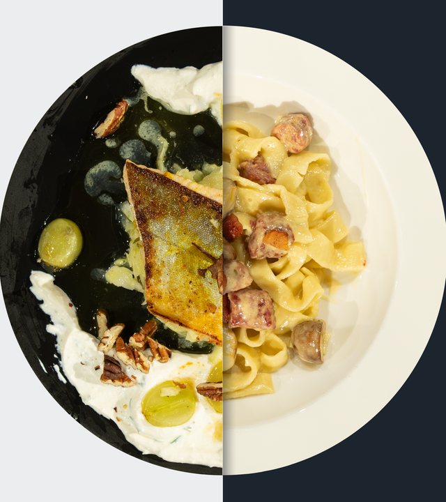 Gebratenes Saiblingsfilet vs. Tagliatelle