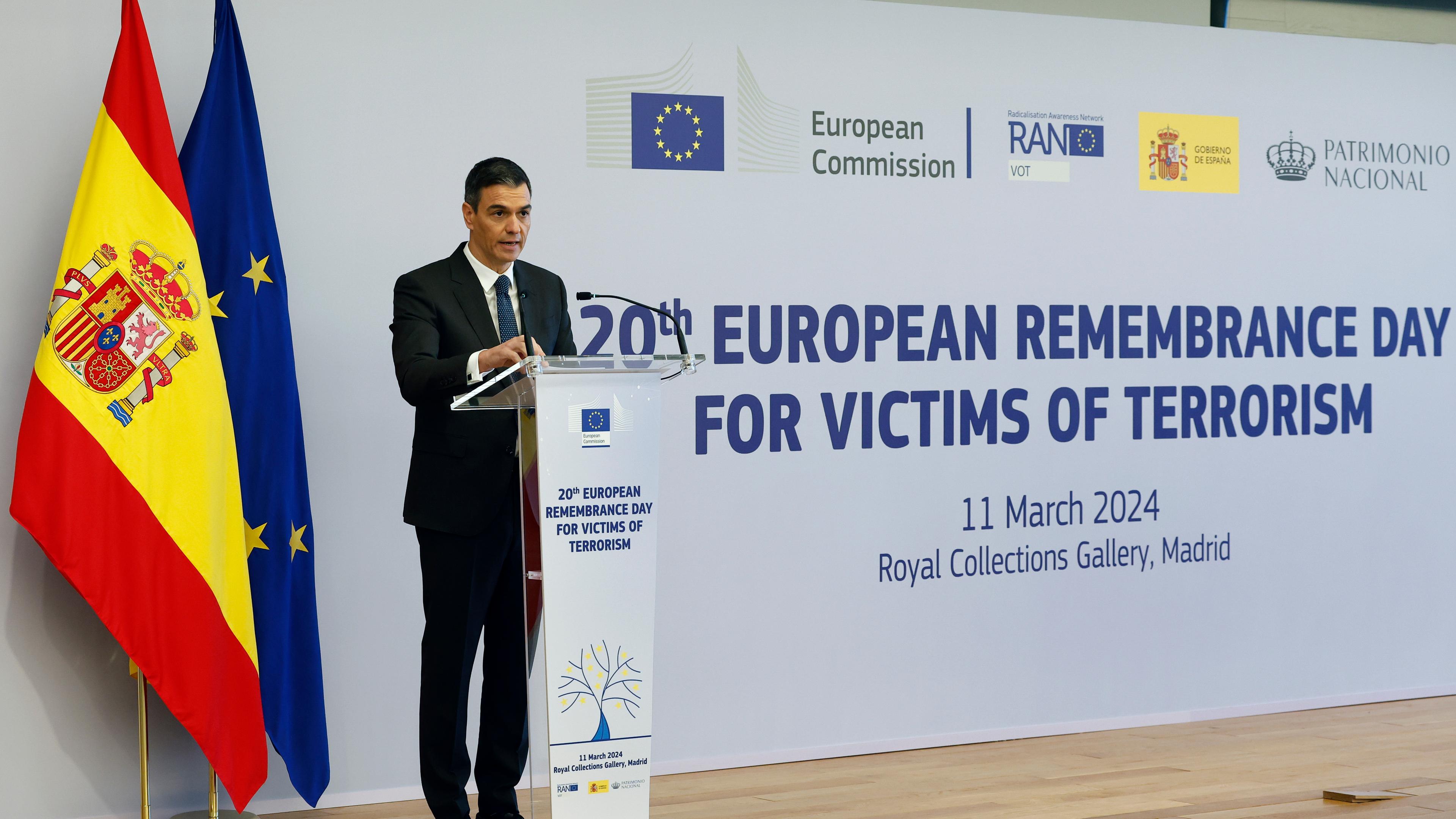 Spanien Regierungschef hält eine Rede anlässlich des 20. Gedenktags des Anschlags in Madrid