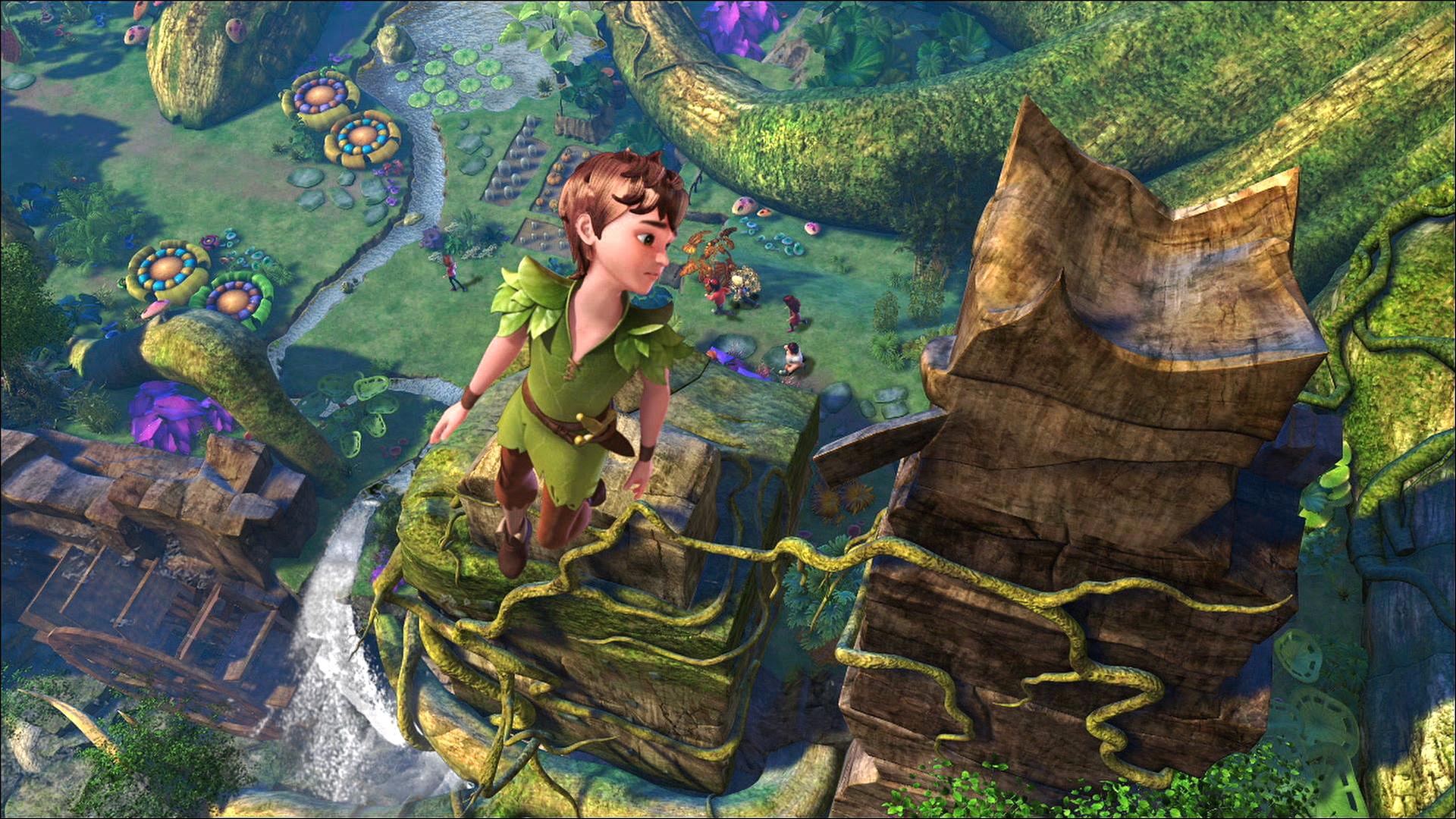 Peter Pan fliegt sehr hoch über dem Raunenwald.