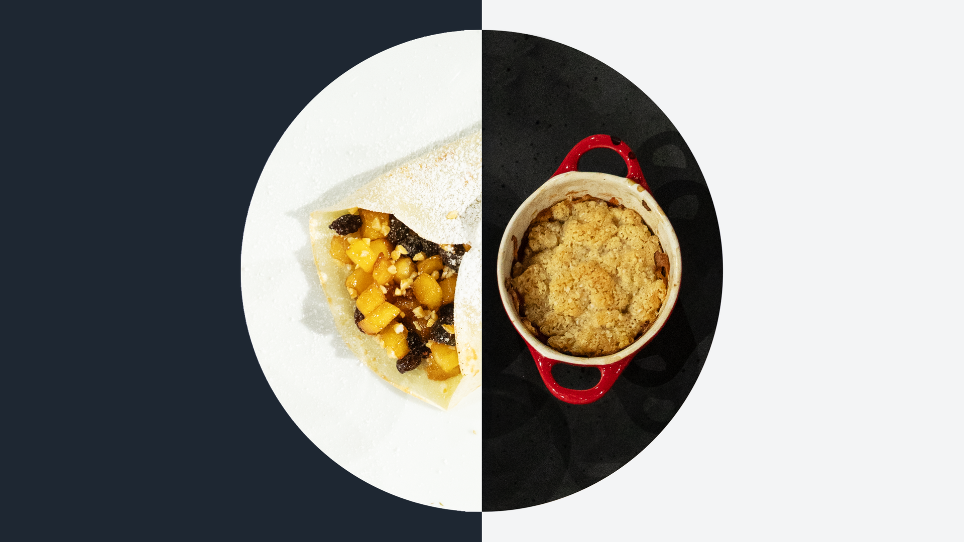 Gefüllte Crêpe vs. Apple Crumble