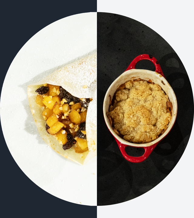 Gefüllte Crêpe vs. Apple Crumble