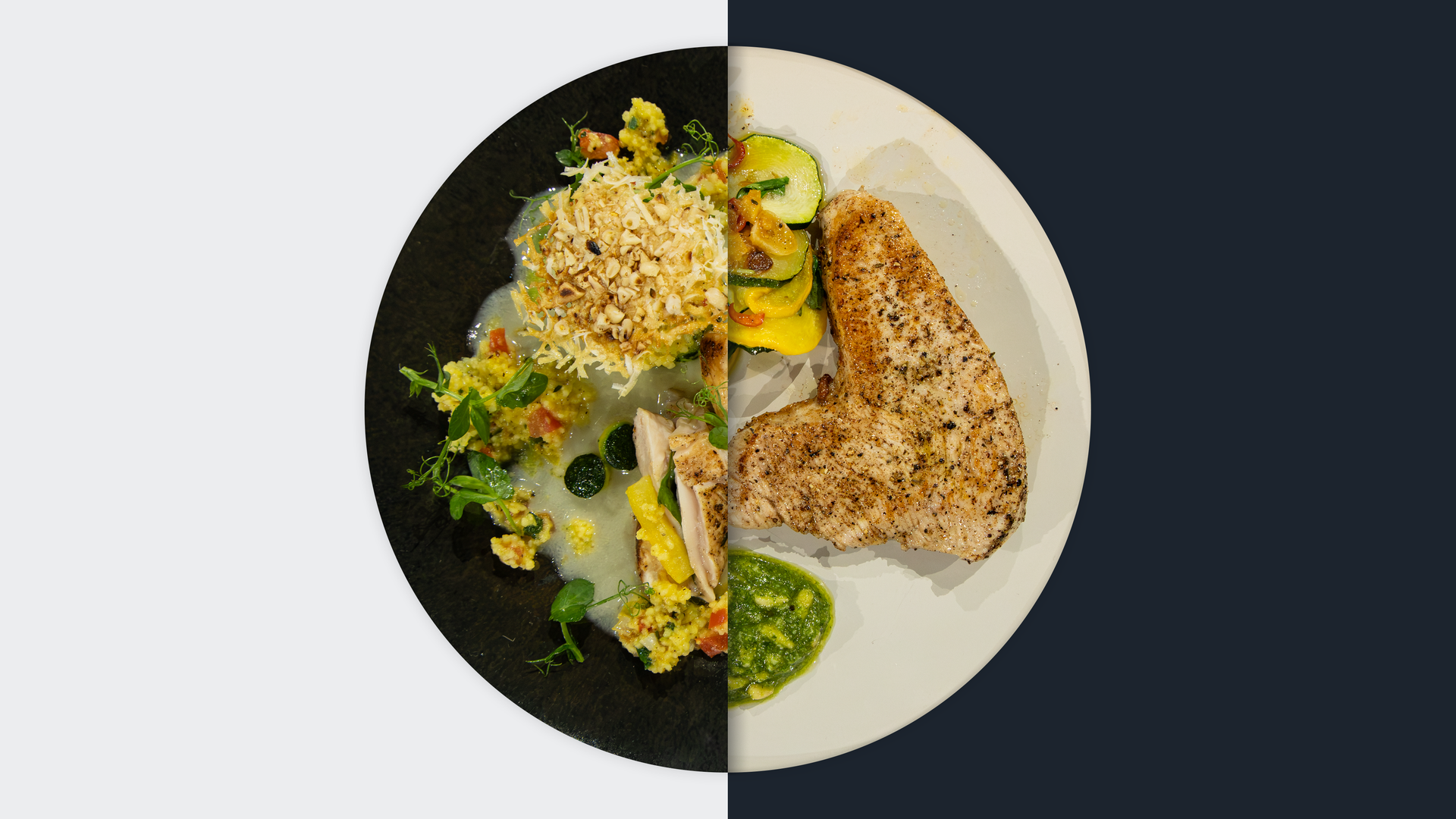 Gefüllte Hühnerbrust vs. Marinierte Putenschnitzel