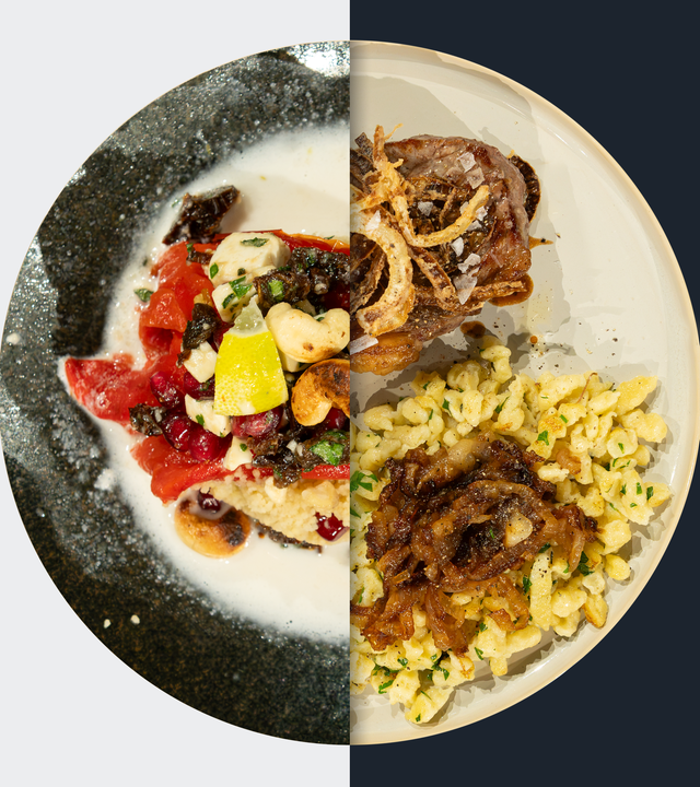 Gefüllter Spitzpaprika vs. Zwiebelrostbraten