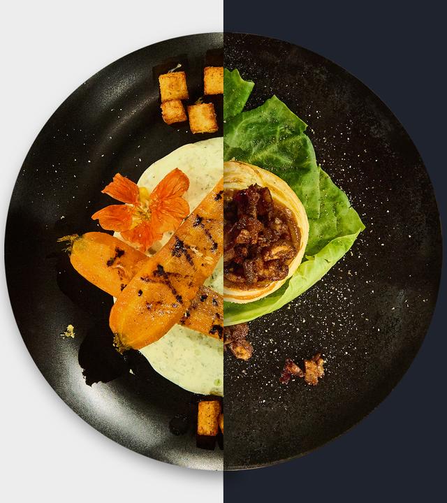 Gegrillte Möhre vs. Blätterteig-Pilz-pie