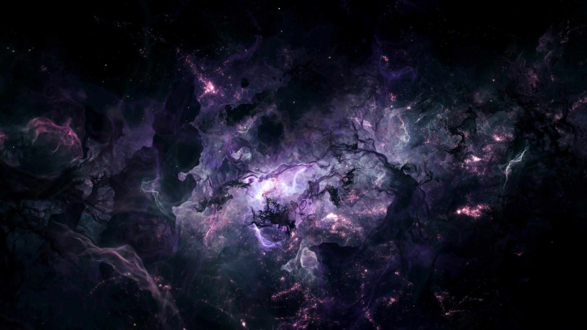 Bild einer violetten Weltraumaufnahme