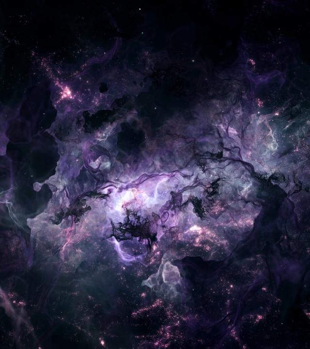 Bild einer violetten Weltraumaufnahme