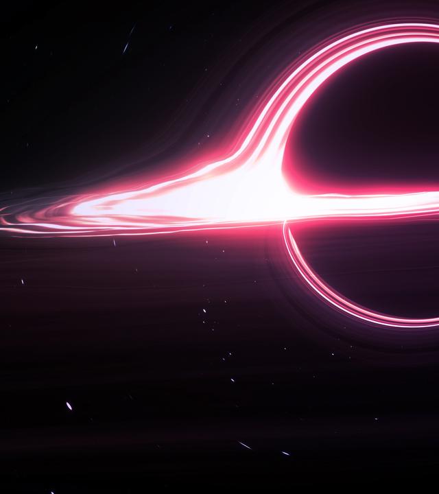 Darstellung eines Schwarzen Lochs im Weltall.