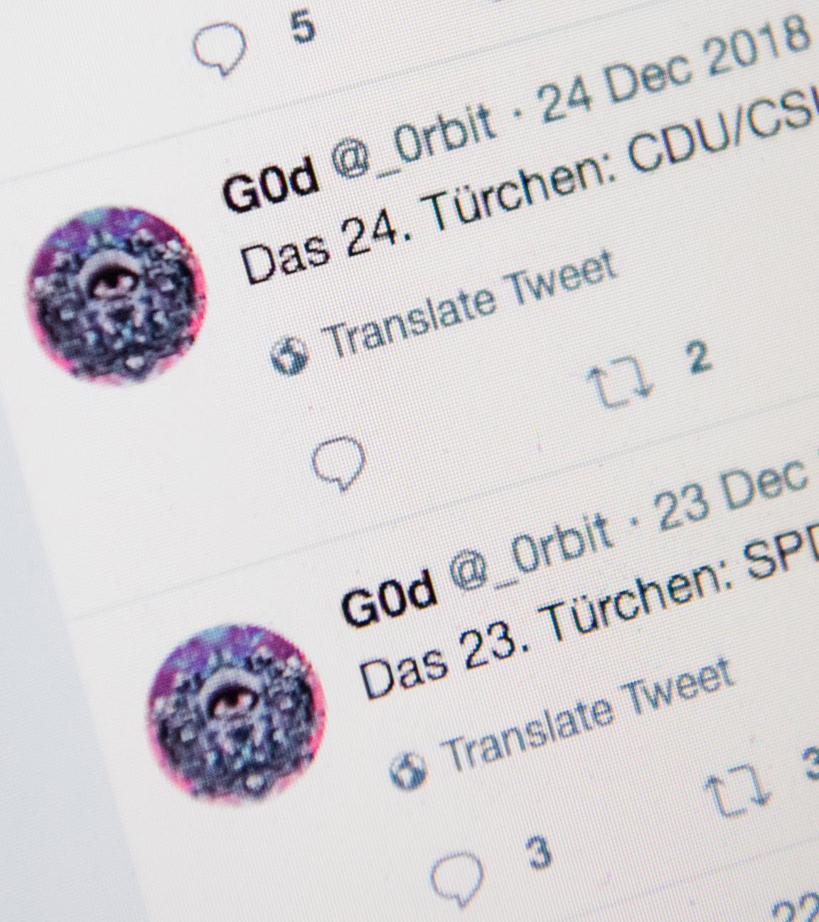 Screenshot: Auf einem Computerbildschirm ist ein Profil beim Sozialen Netzwerk Twitter zu sehen.