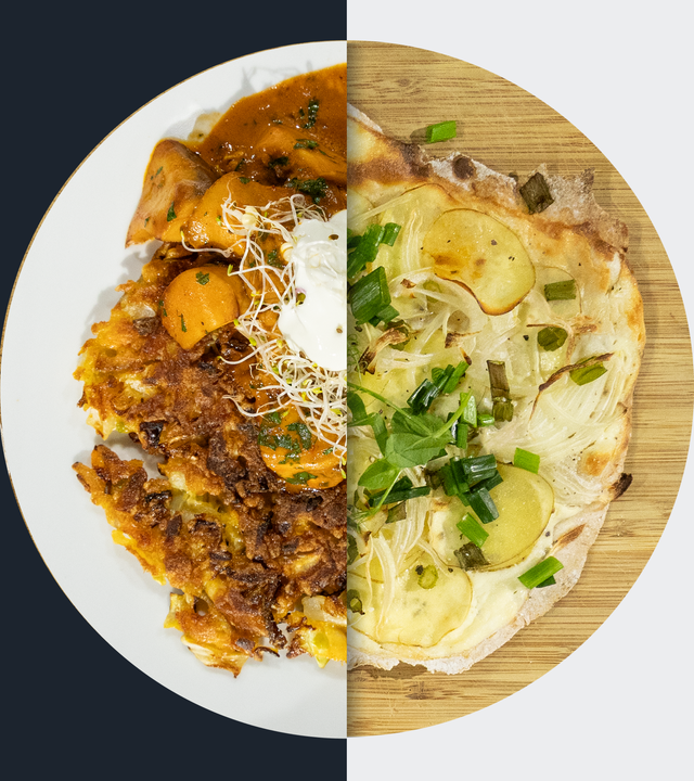 Gemüserösti vs. Zweierlei glutenfreie Flammkuchen