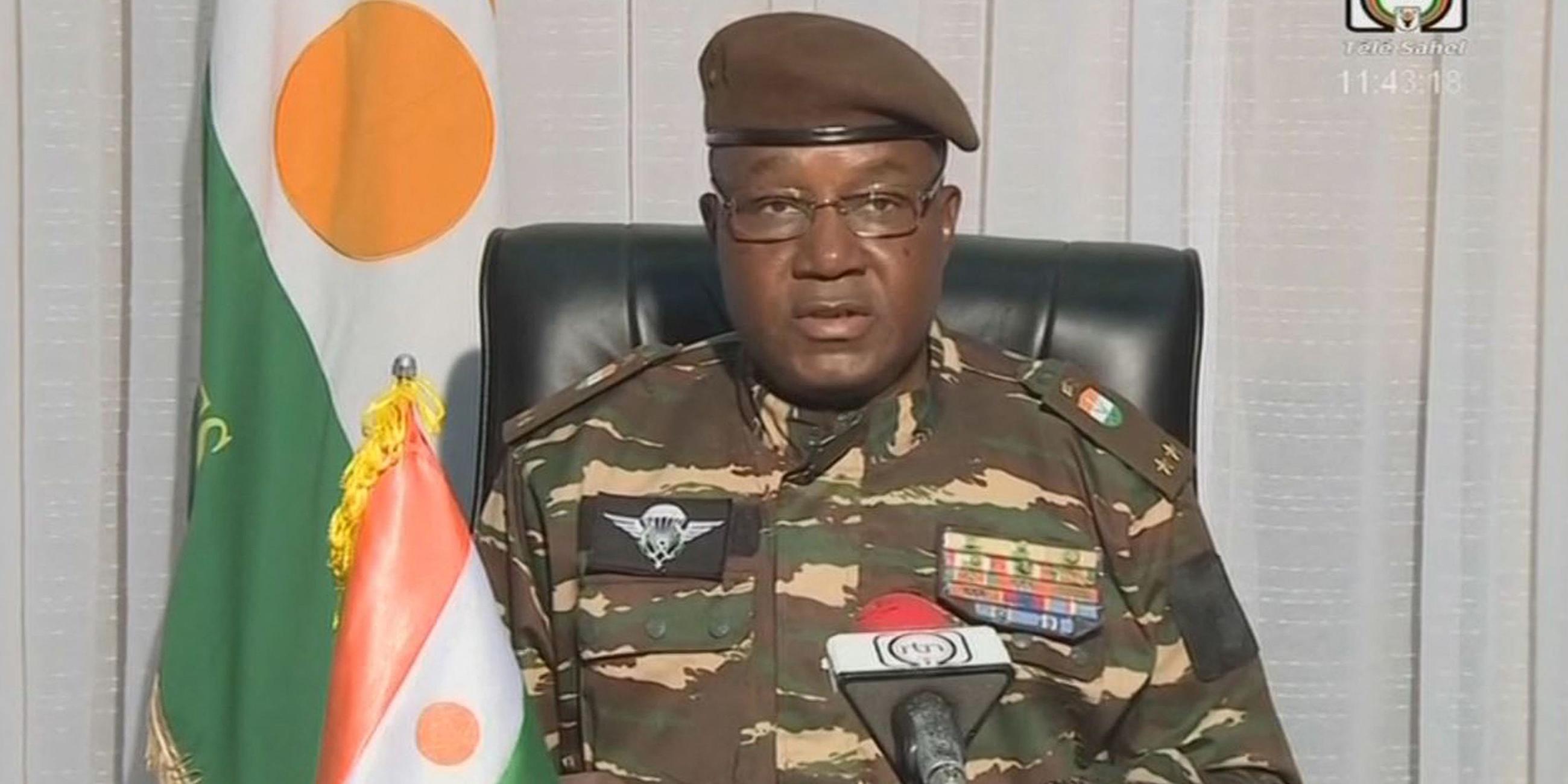 General Abdourahamane Tchiani am 28.07.2023 im Niger.