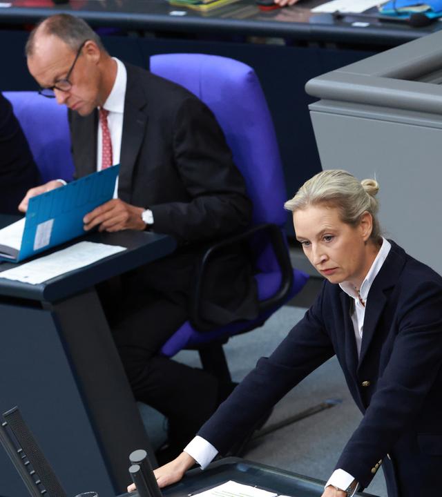 Generaldebatte im Bundestag - Alice Weidel, aufgenommen am 17.09.2025