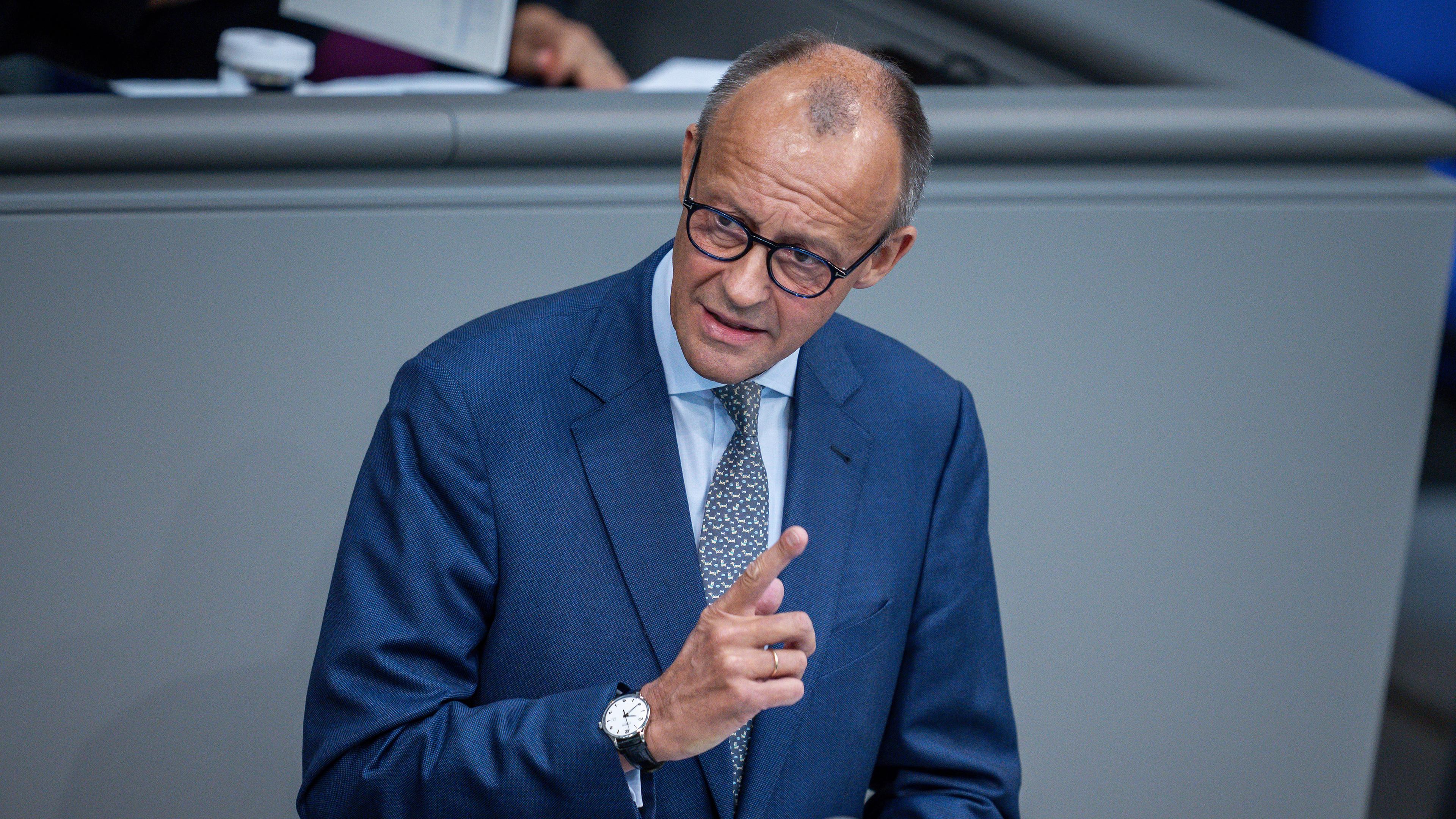 Friedrich Merz bei der Generaldebatte im Bundestag am 07.09.2022 in Berlin