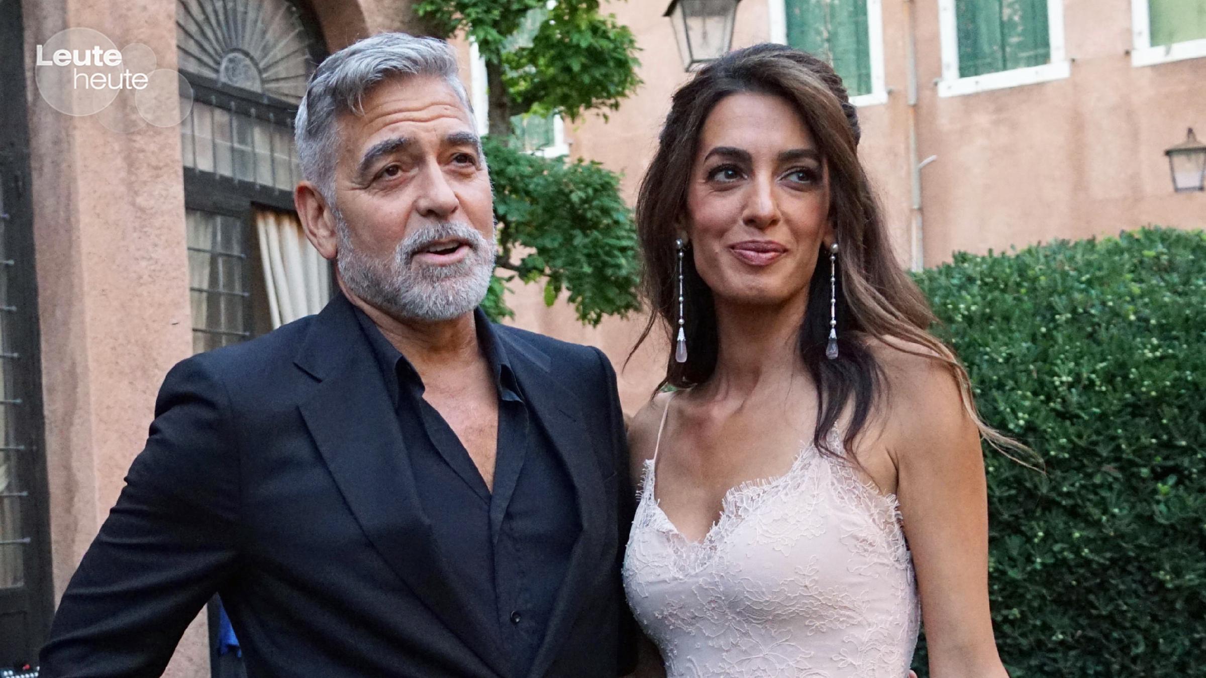 George Clooney gemeinsam mit seiner Frau Amal.