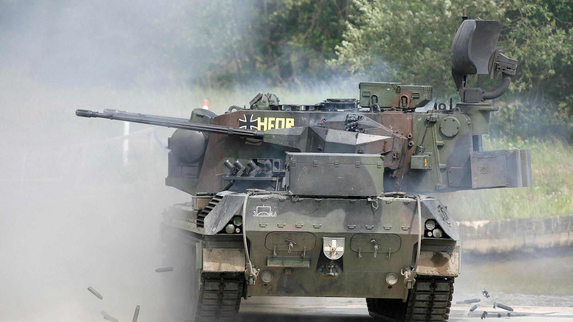 Ein Gepard Panzer.