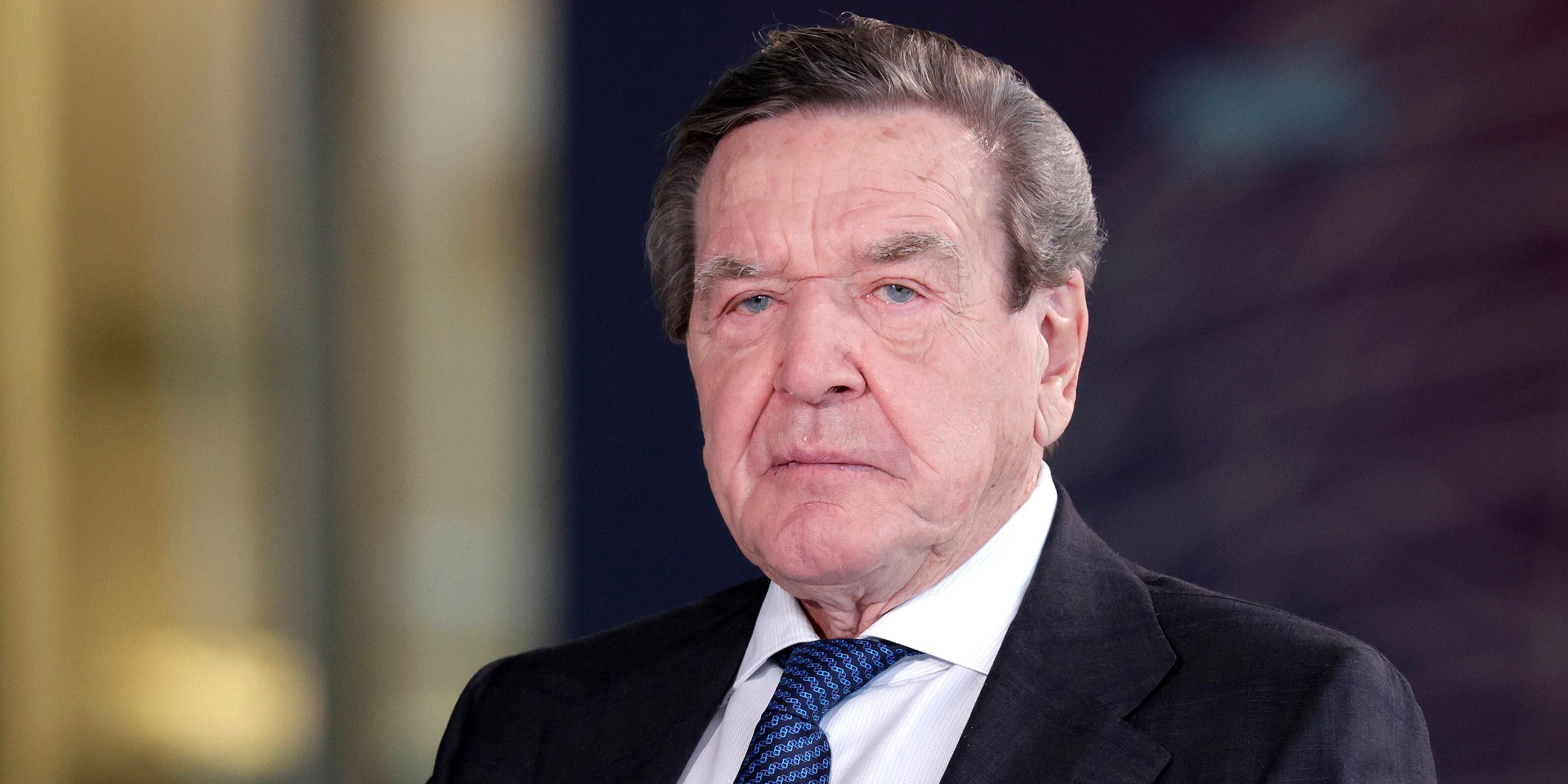 Gerhard Schröder bei einem Interviewtermin im Dezember 2021