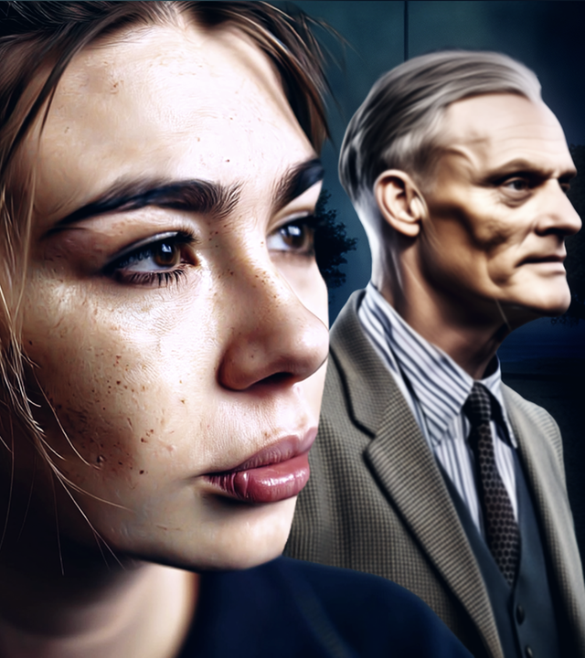 Ronja von Rönne, im Hintegrund ihr Opa.