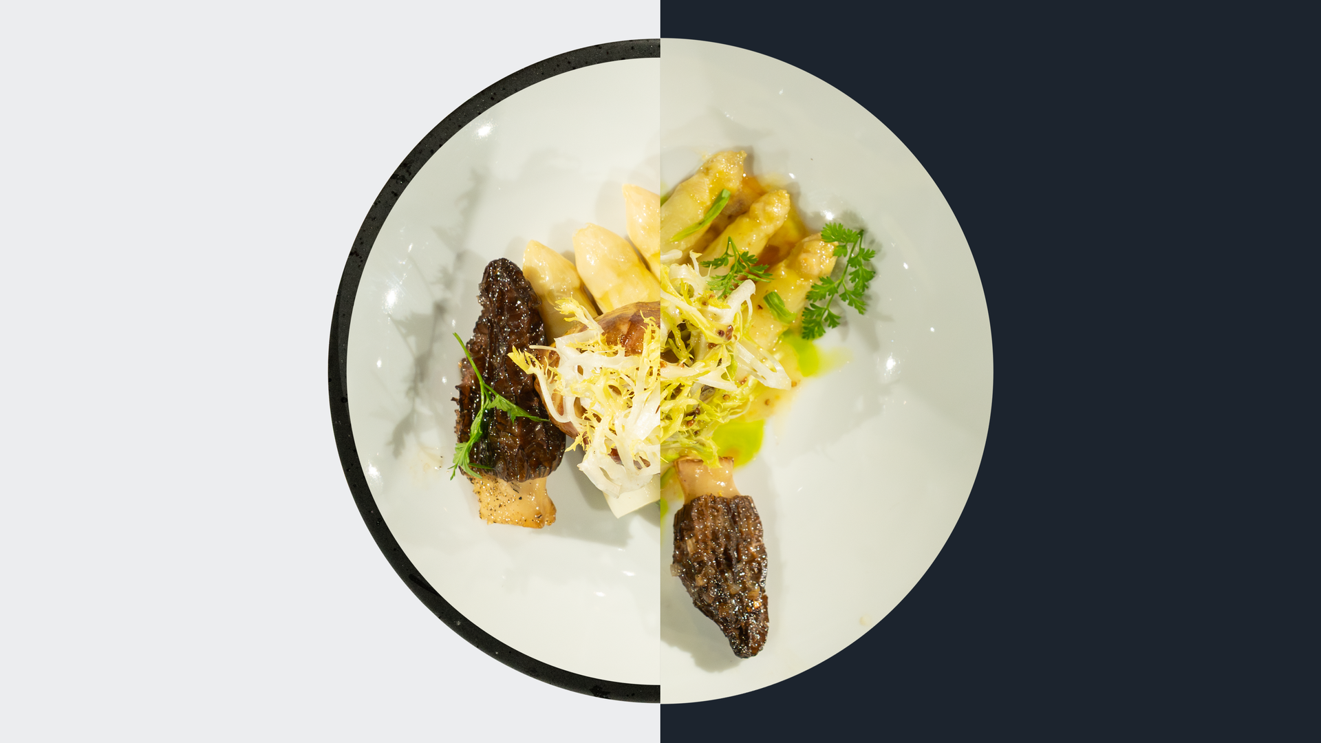 Geschmorte Topinambur mit weißem Spargel