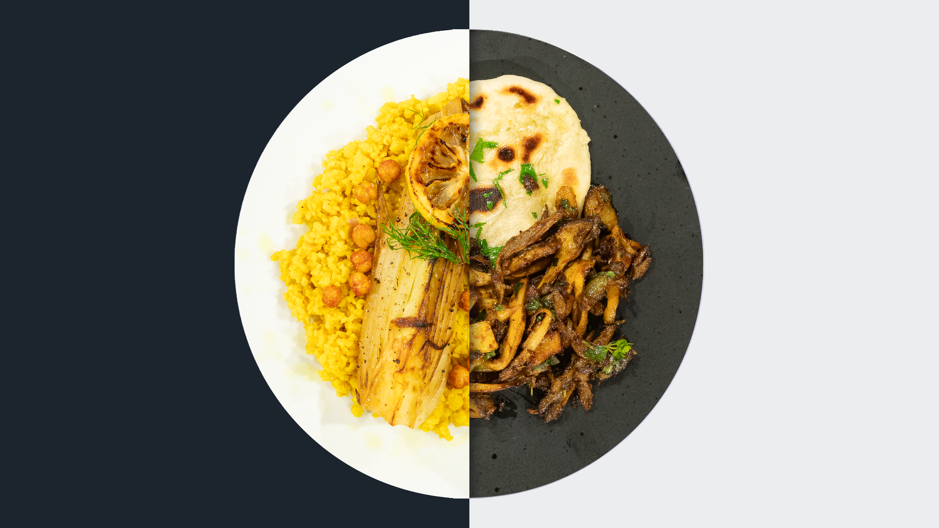 Geschmorter Fenchel vs. Pilz-Gyros mit Pita