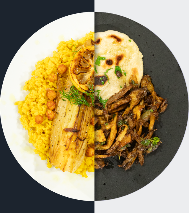 Geschmorter Fenchel vs. Pilz-Gyros mit Pita